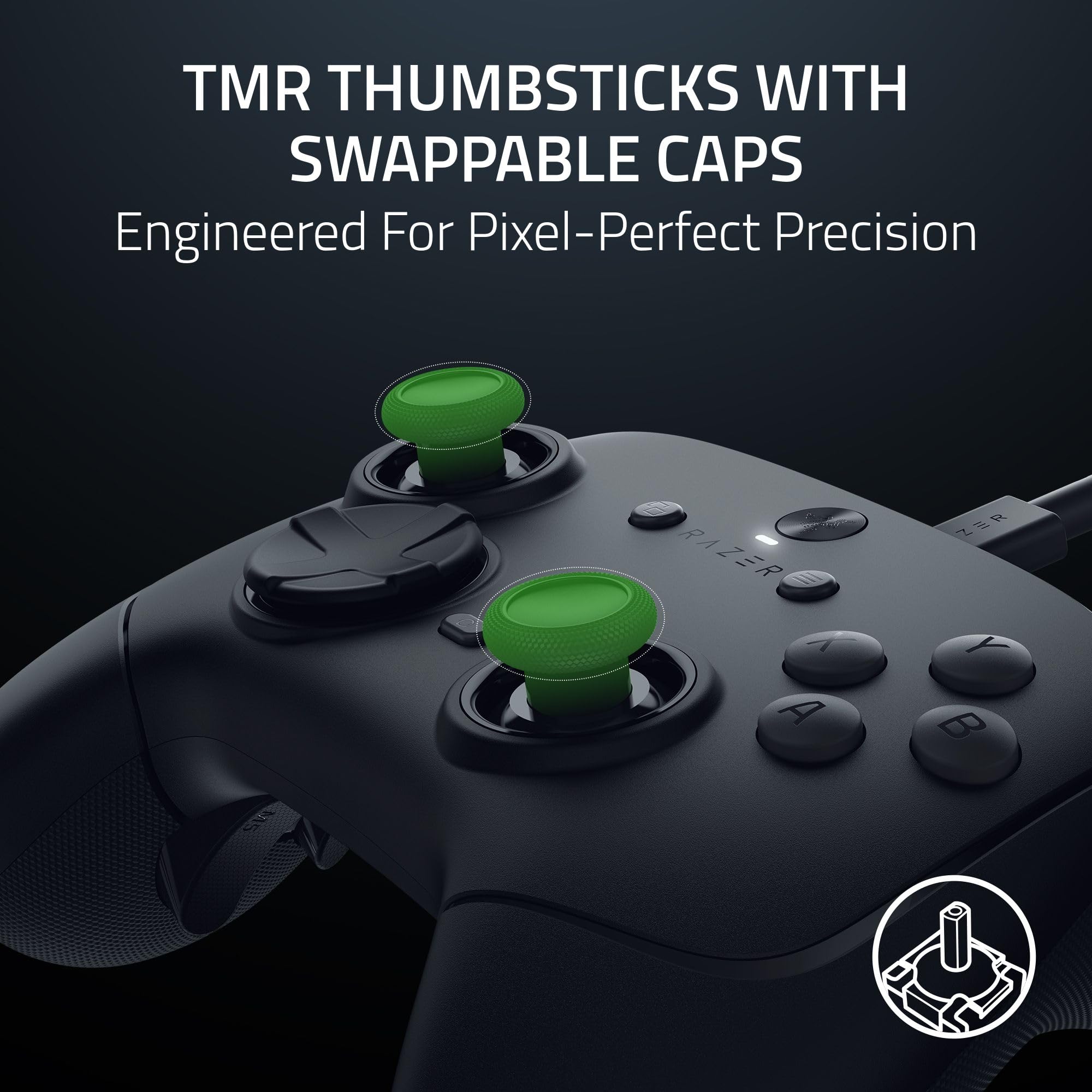 Razer Wolverine V3 Tournament Edition 8K PC - Wired Esports Controller for PC (8K Hz HyperPolling, TMR Thumbsticks with Swappable Caps, 4 Mouse Click Back Buttons & 2 Claw Grip Bumpers) Black - Like New