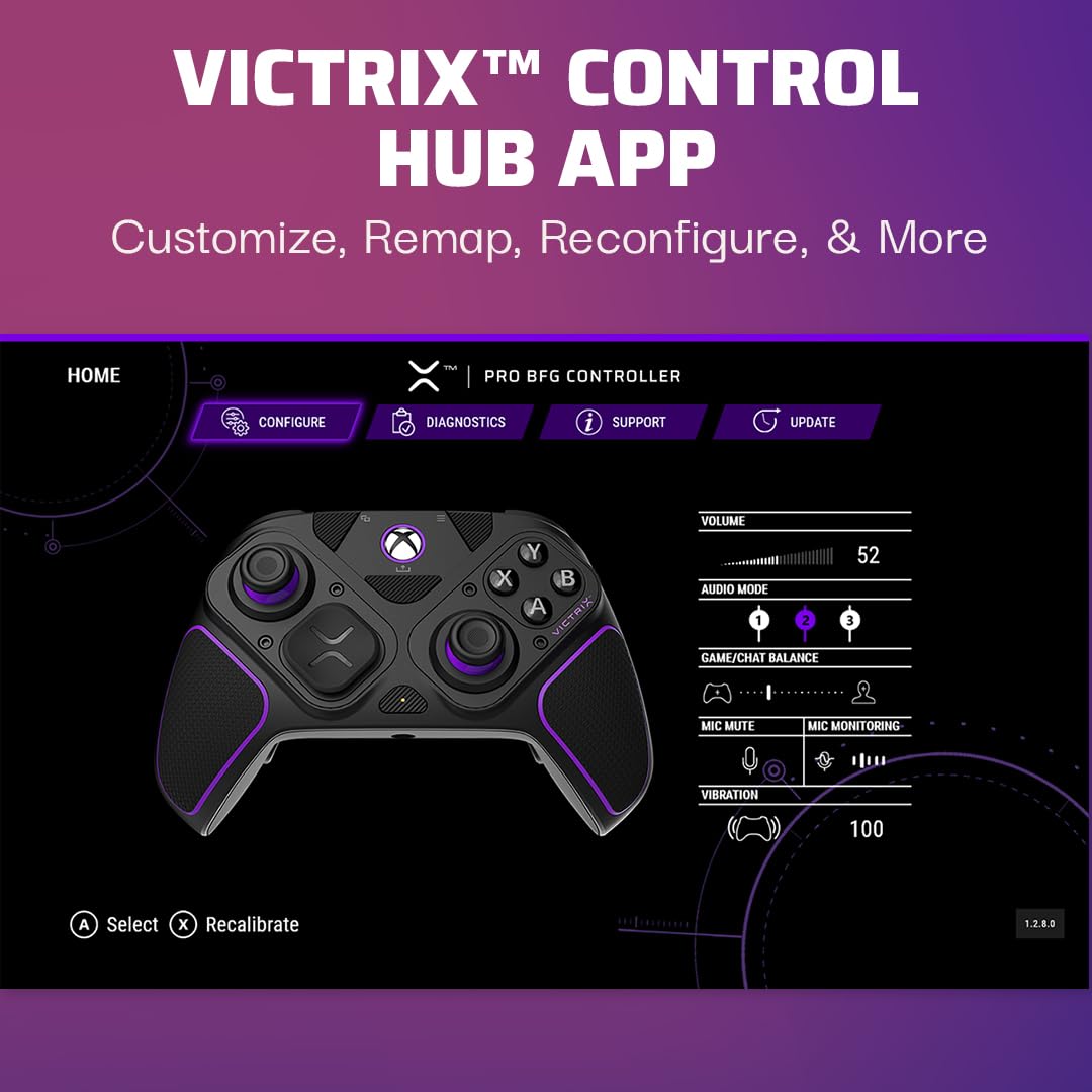 Turtle Beach PDP Victrix Pro BFG Black Wireless Gaming Controller for box Series X|S, Xbox One, and Windows 10/11 PC, Modular Gamepad, Remappable Buttons, Customizable Triggers/Paddles/D-Pad, PC App - Like New