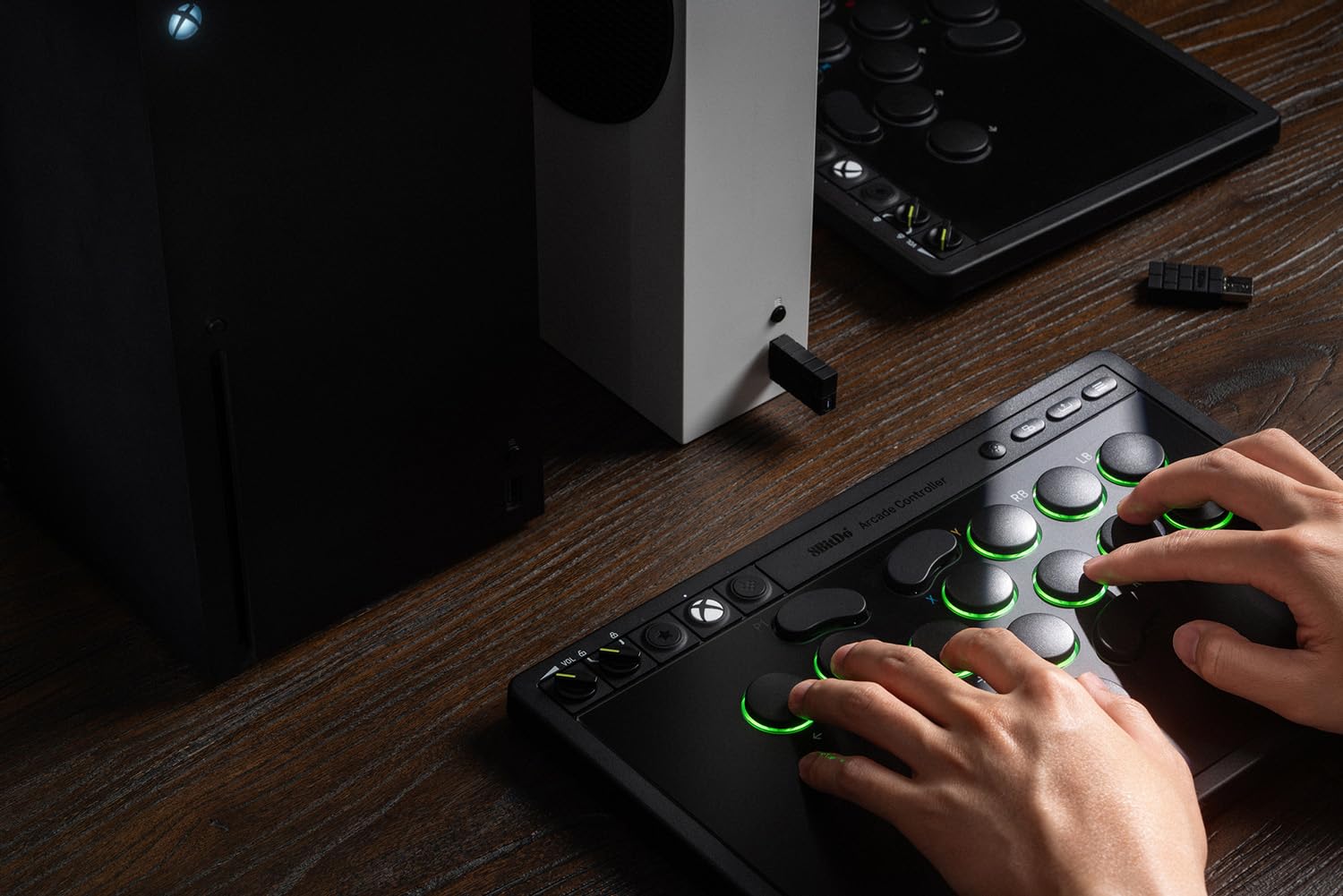 8Bitdo All-Button Arcade Controller for Xbox Series X|S, Xbox One & PC, 2.4G Wireless, Low-profile Mechanical Switches, Programmable Buttons, Hot-swappable PCB, RGB Lighting - Officially Licensed - Like New