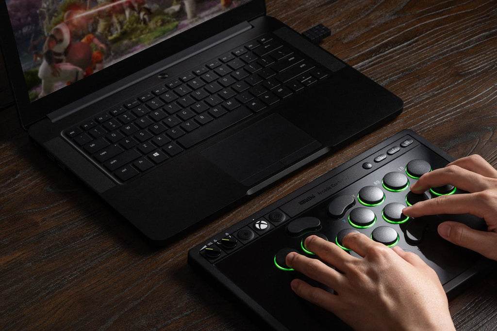 8Bitdo All-Button Arcade Controller for Xbox Series X|S, Xbox One & PC, 2.4G Wireless, Low-profile Mechanical Switches, Programmable Buttons, Hot-swappable PCB, RGB Lighting - Officially Licensed - Like New