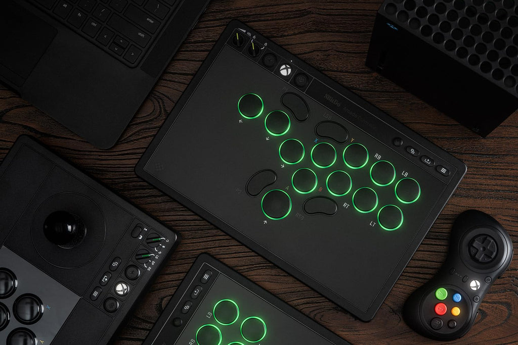 8Bitdo All-Button Arcade Controller for Xbox Series X|S, Xbox One & PC, 2.4G Wireless, Low-profile Mechanical Switches, Programmable Buttons, Hot-swappable PCB, RGB Lighting - Officially Licensed - Like New