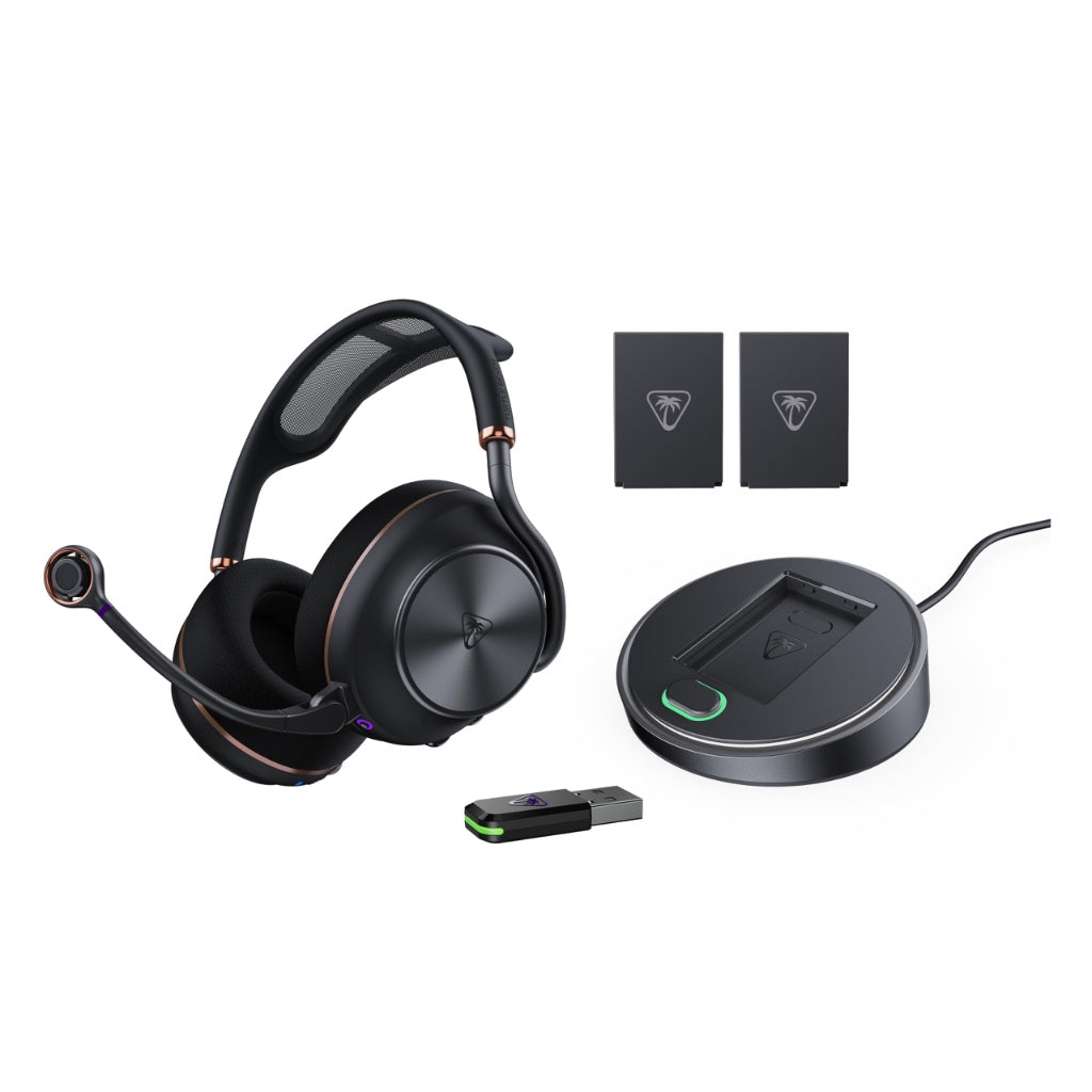 Turtle Beach Stealth Pro II Black Premium Wireless Gaming Headset for PC, PS5 and PS4 - Certified Hi-Res Wireless Audio, Active Noise Cancellation, CrossPlay 2.0 Multiplatform Wireless, 24-bit Audio - Like New