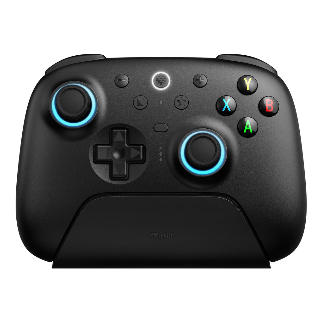 8Bitdo Ultimate 2 Wireless Controller for Windows & Android, Gaming Controller with TMR Joysticks, Switchable Hall Effect/Tactile Triggers, Motion Control, RGB Fire Ring, 8Speed Wireless Tech, Black - Like New