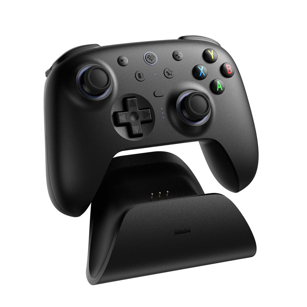 8Bitdo Ultimate 2 Wireless Controller for Windows & Android, Gaming Controller with TMR Joysticks, Switchable Hall Effect/Tactile Triggers, Motion Control, RGB Fire Ring, 8Speed Wireless Tech, Black - Like New