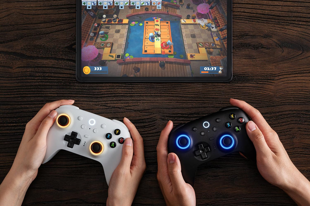 8Bitdo Ultimate 2 Wireless Controller for Windows & Android, Gaming Controller with TMR Joysticks, Switchable Hall Effect/Tactile Triggers, Motion Control, RGB Fire Ring, 8Speed Wireless Tech, Black - Like New