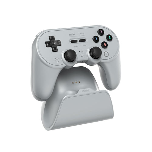8BitDo Pro 3 Bluetooth Controller for Switch/Switch 2 - TMR Joysticks, Swappable ABXY Buttons, Pro Back Buttons, Charging Dock, Hall Effect Triggers, for Windows, Apple, SteamOS, Android - Gray - Like New