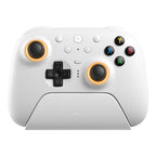 8Bitdo Ultimate 2 Wireless Controller for Windows & Android, Gaming Controller with TMR Joysticks, Switchable Hall Effect/Tactile Triggers, Motion Control, RGB Fire Ring, 8Speed Wireless Tech, White - Like New