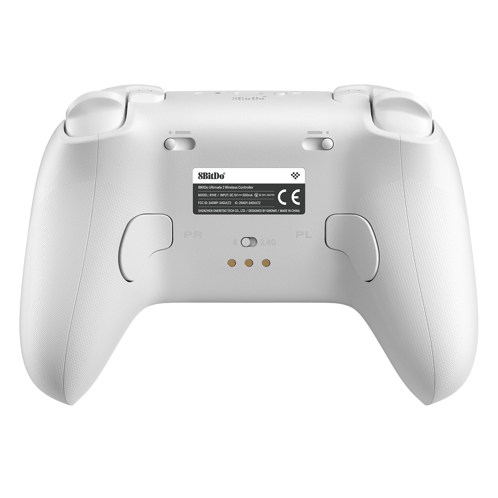 8Bitdo Ultimate 2 Wireless Controller for Windows & Android, Gaming Controller with TMR Joysticks, Switchable Hall Effect/Tactile Triggers, Motion Control, RGB Fire Ring, 8Speed Wireless Tech, White - Like New