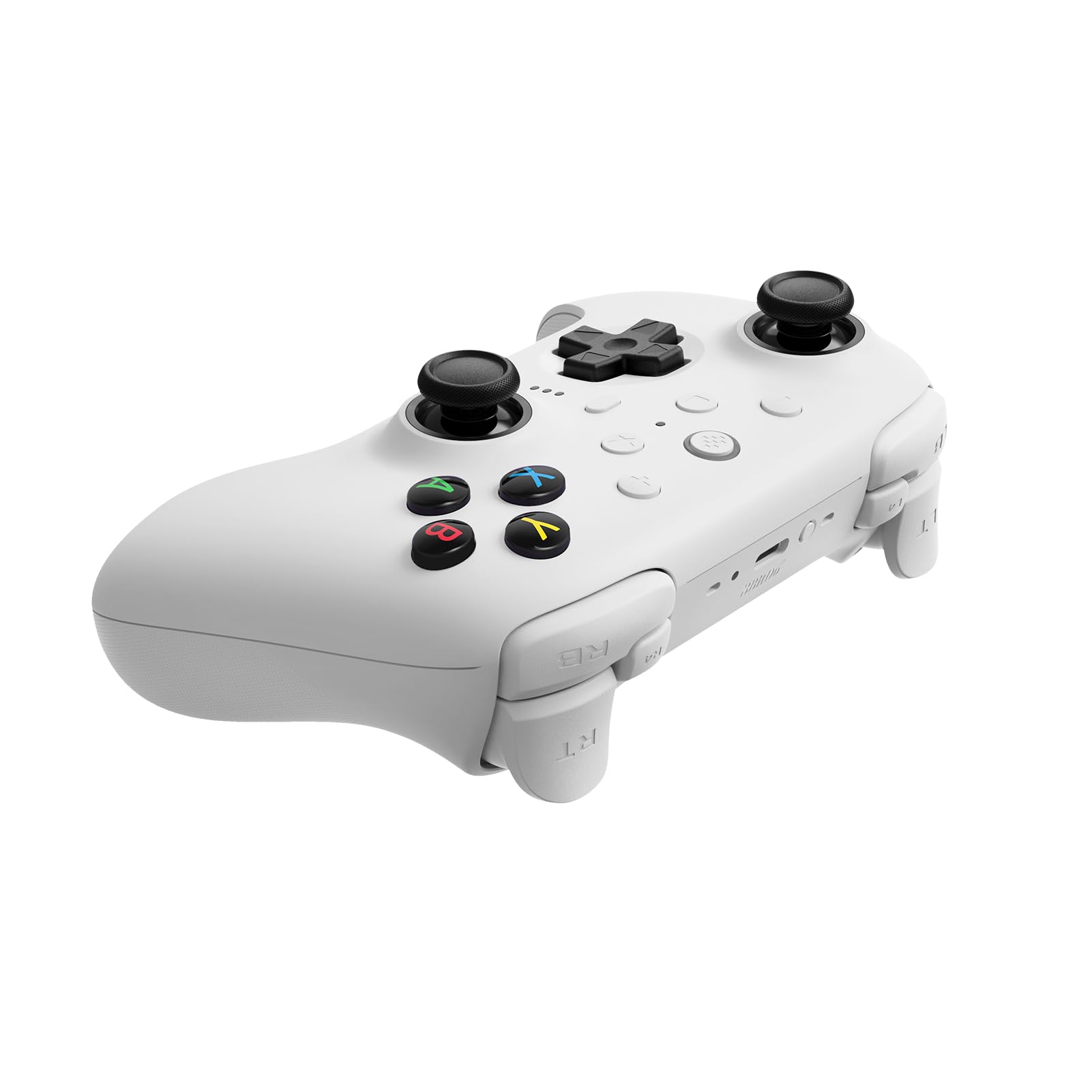 8Bitdo Ultimate 2 Wireless Controller for Windows & Android, Gaming Controller with TMR Joysticks, Switchable Hall Effect/Tactile Triggers, Motion Control, RGB Fire Ring, 8Speed Wireless Tech, White - Like New