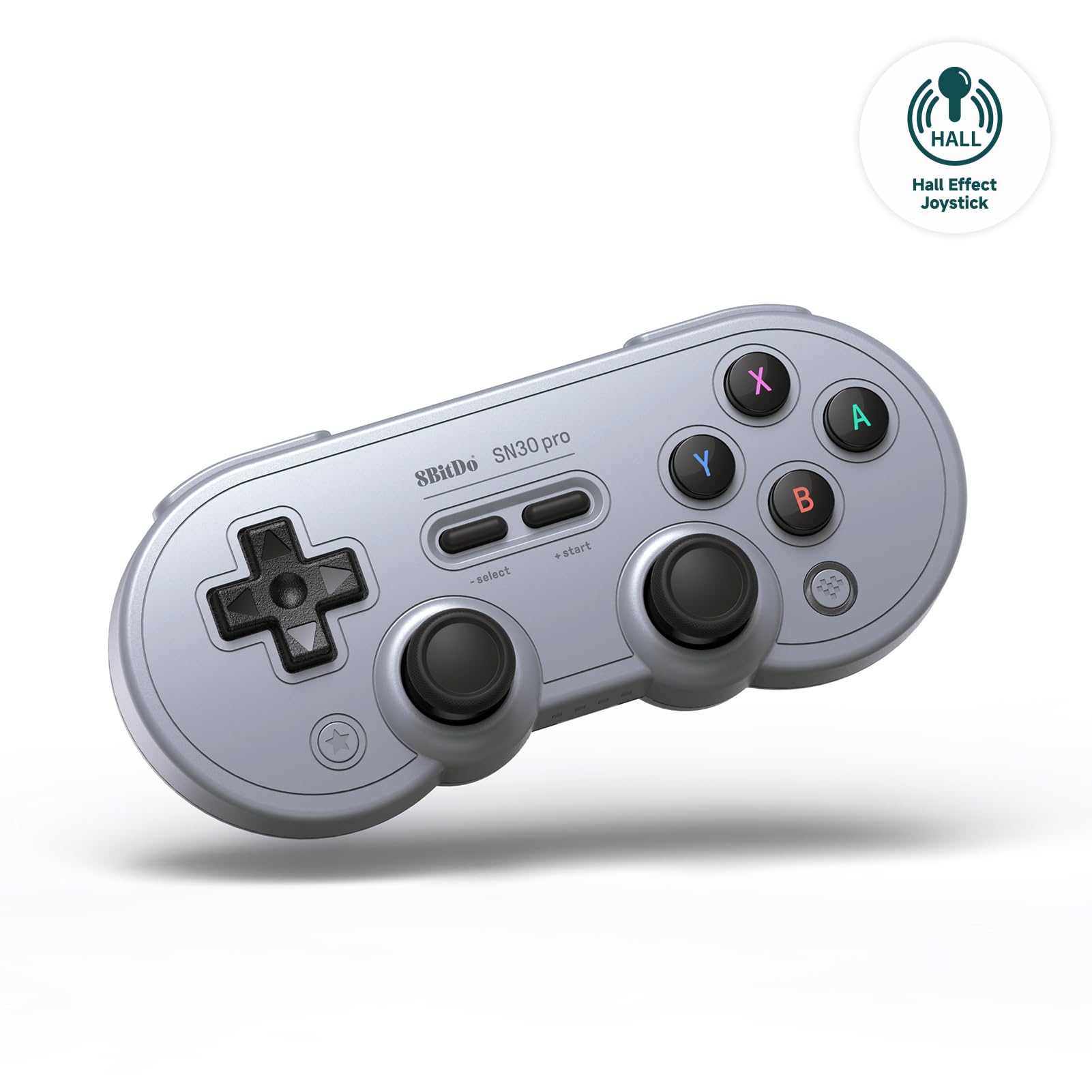 8BitDo SN30 Pro Bluetooth Controller, Hall Effect Joystick Update, Compatible with Switch, Switch 2, PC, macOS, Android, Steam Deck & Raspberry Pi (Gray) - Like New
