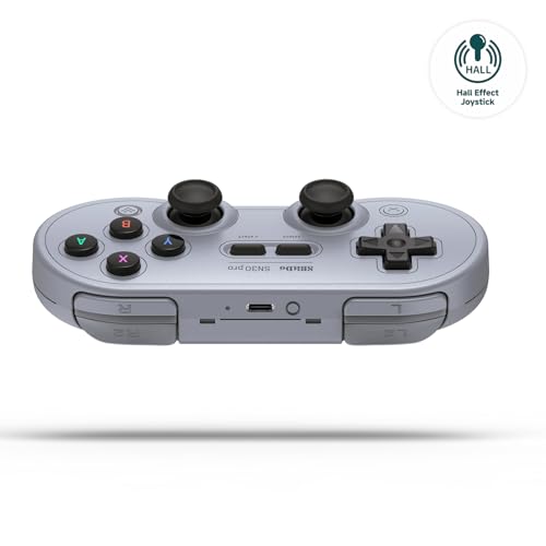 8BitDo SN30 Pro Bluetooth Controller, Hall Effect Joystick Update, Compatible with Switch, Switch 2, PC, macOS, Android, Steam Deck & Raspberry Pi (Gray) - Like New