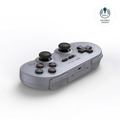 8BitDo SN30 Pro Bluetooth Controller, Hall Effect Joystick Update, Compatible with Switch, Switch 2, PC, macOS, Android, Steam Deck & Raspberry Pi (Gray) - Like New