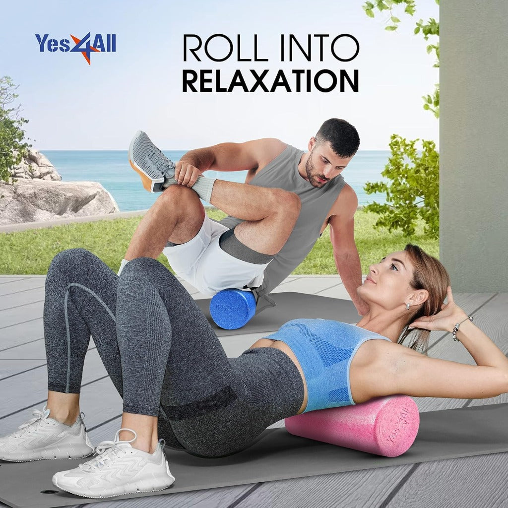 Yes4All Foam Roller High Density EPP Muscle Roller for Back Legs Yoga Pilates Deep Tissue Massage and Fitness Exercise Gym Equipment - Very Good