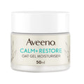 Aveeno Face Calm and Restore Oat Gel Moisturiser 50ml - Soothing Facial Day Cream for Sensitive Skin - Fragrance Free Skin Barrier Repair - Damaged Box