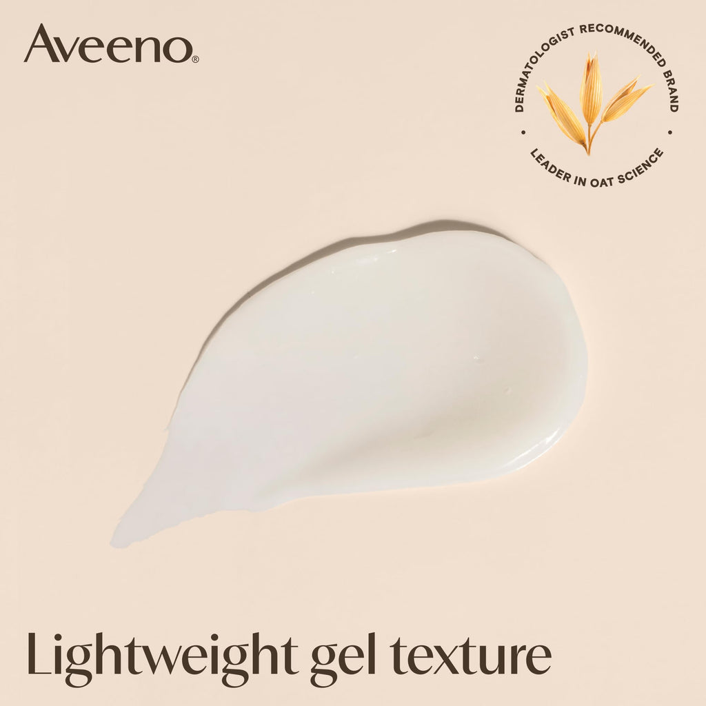Aveeno Face Calm and Restore Oat Gel Moisturiser 50ml - Soothing Facial Day Cream for Sensitive Skin - Fragrance Free Skin Barrier Repair - Damaged Box