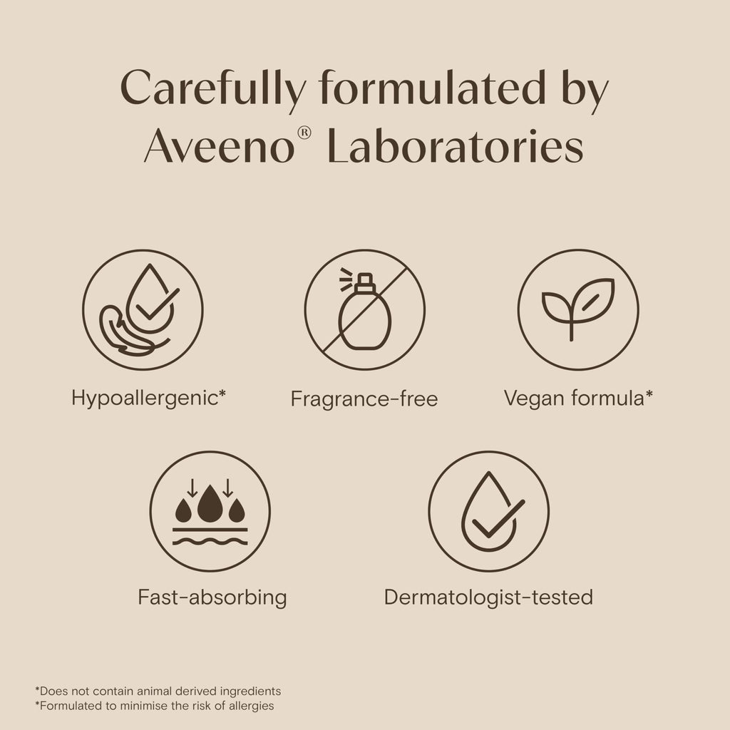 Aveeno Skin Relief Moisturising Lotion 300ml - Soothing Triple Oat Complex and Shea Butter - Body Moisturiser for Dry Sensitive Skin