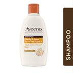 Aveeno Scalp Soothing Clarify and Shine Shampoo Apple Cider Vinegar Blend 300ml for Oily Dull Hair and Itchy Flaky Scalp Sulfate Free - Damaged Box