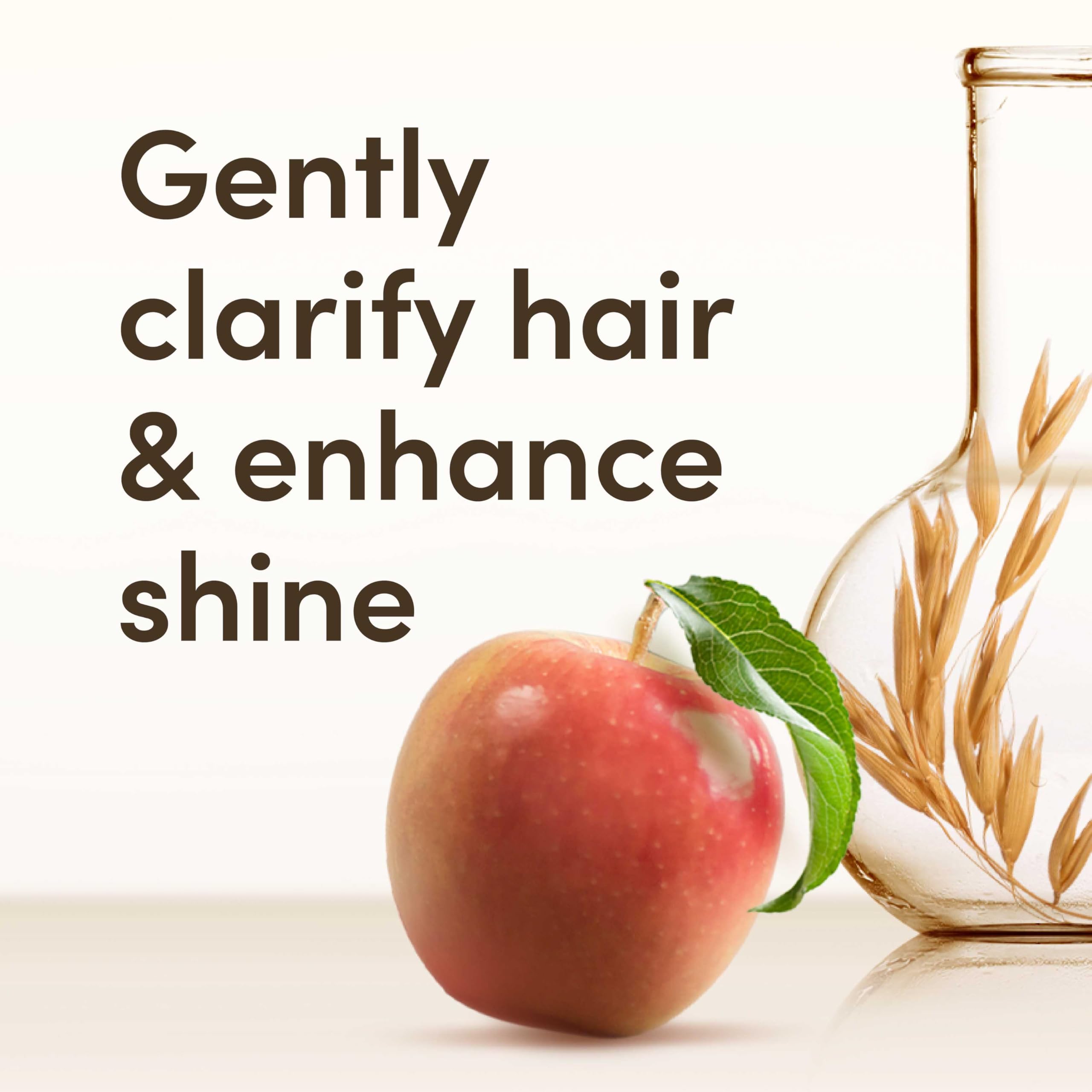 Aveeno Scalp Soothing Clarify and Shine Shampoo Apple Cider Vinegar Blend 300ml for Oily Dull Hair and Itchy Flaky Scalp Sulfate Free - Damaged Box