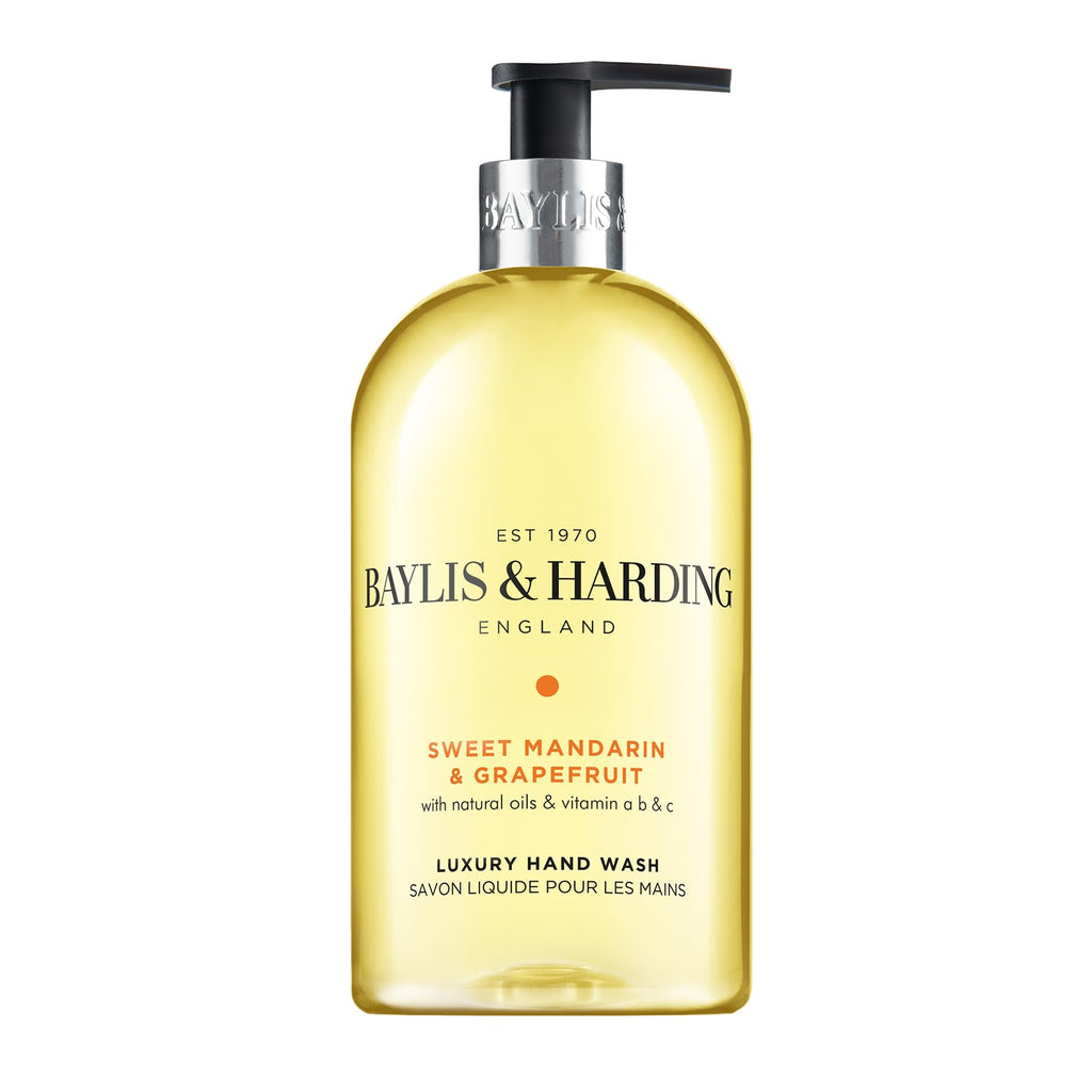 Baylis & Harding Sweet Mandarin & Grapefruit Hand Wash – 3 x 500ml – Vegan Friendly Hand Soap Bulk Pack