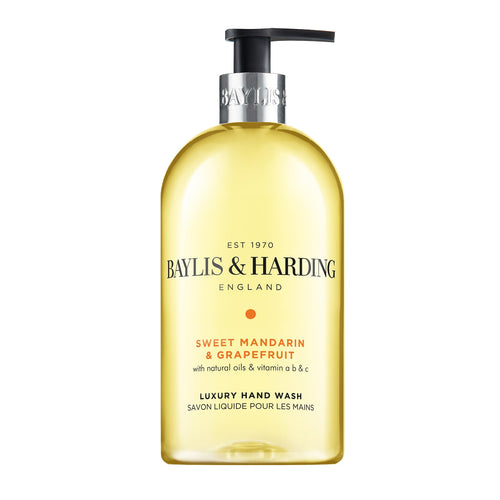 Baylis & Harding Sweet Mandarin & Grapefruit Hand Wash – 3 x 500ml – Vegan Friendly Hand Soap Bulk Pack
