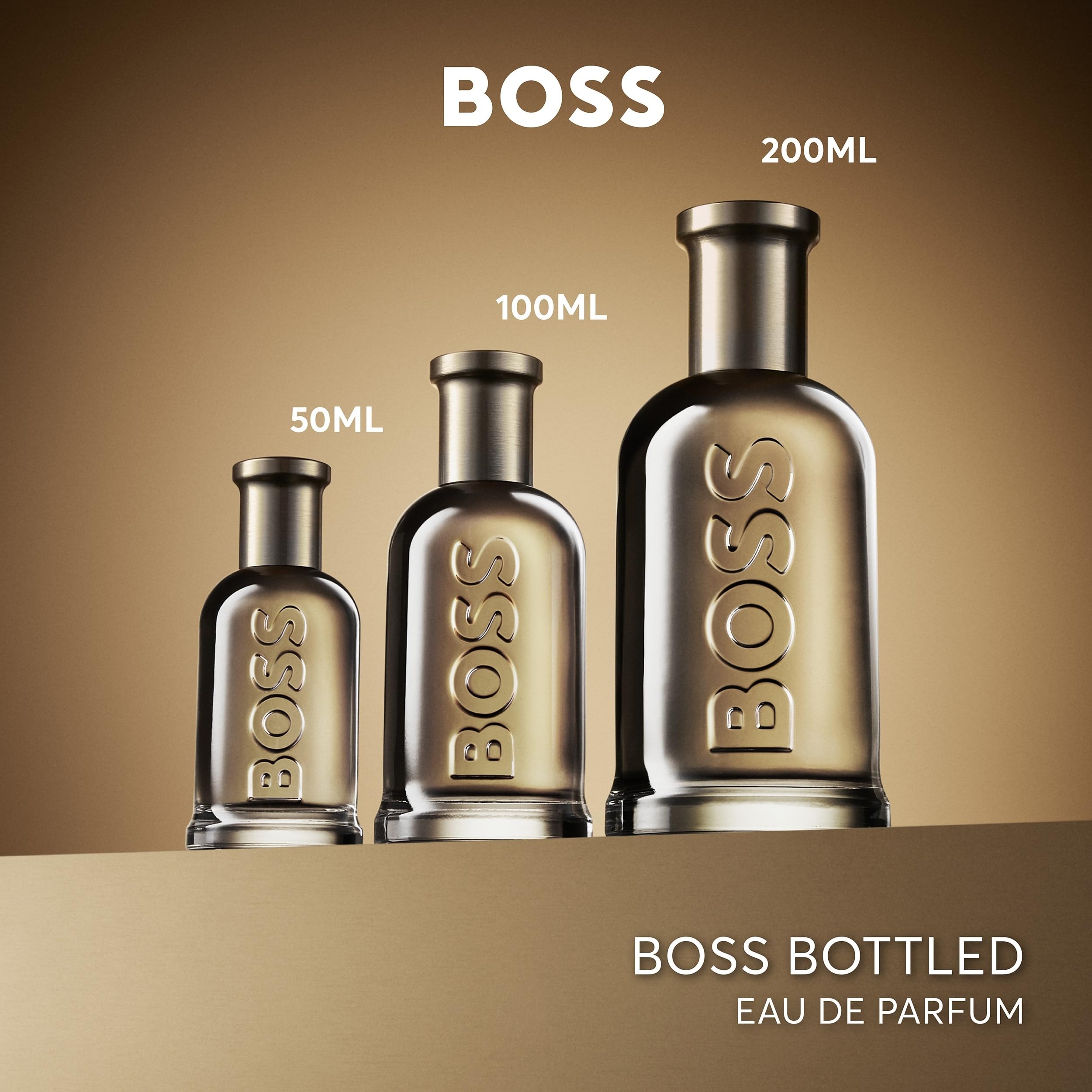 Hugo Boss Boss Bottled Eau de Parfum for Him 50ml EDP Spray Mens Fragrance with Magnolia Jasmine and Sandalwood Notes