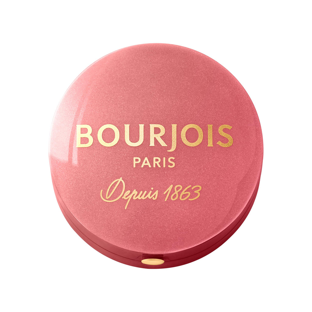 Bourjois Little Round Pot Blusher 34 Rose D'or 2.5g - Rose Gold Shimmer Powder Blush with Mirror and Brush