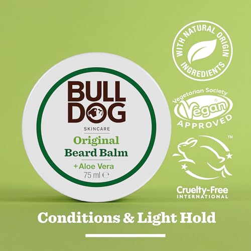 BULLDOG SKINCARE Original Beard Balm 75g - Conditioning & Light Hold for All Beard Types Men's Grooming
