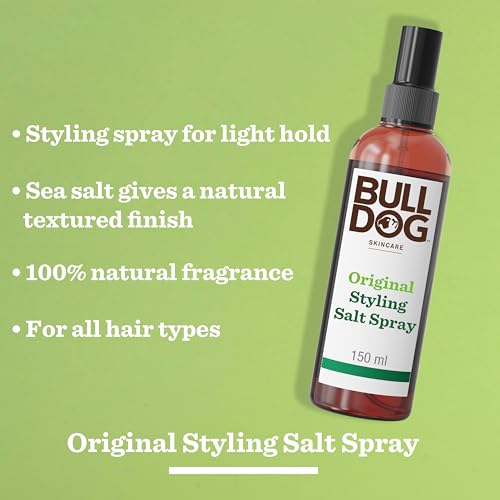 Bulldog Original Hair Styling Salt Spray 150ml - Men's Hair Care Clear Finish - Damaged Box
