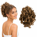 CAISHA Hairpiece Scrunchie Updo - Voluminous Curly Messy Bun - Light Brown Mix G9L - Damaged Box