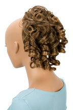 CAISHA Hairpiece Scrunchie Updo - Voluminous Curly Messy Bun - Light Brown Mix G9L - Damaged Box