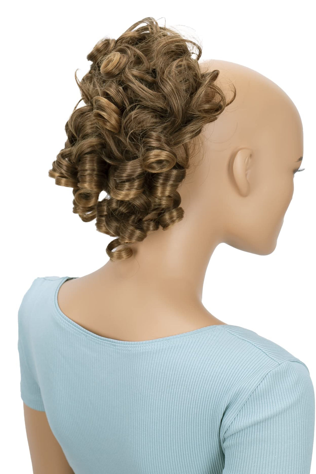 CAISHA Hairpiece Scrunchie Updo - Voluminous Curly Messy Bun - Light Brown Mix G9L - Damaged Box
