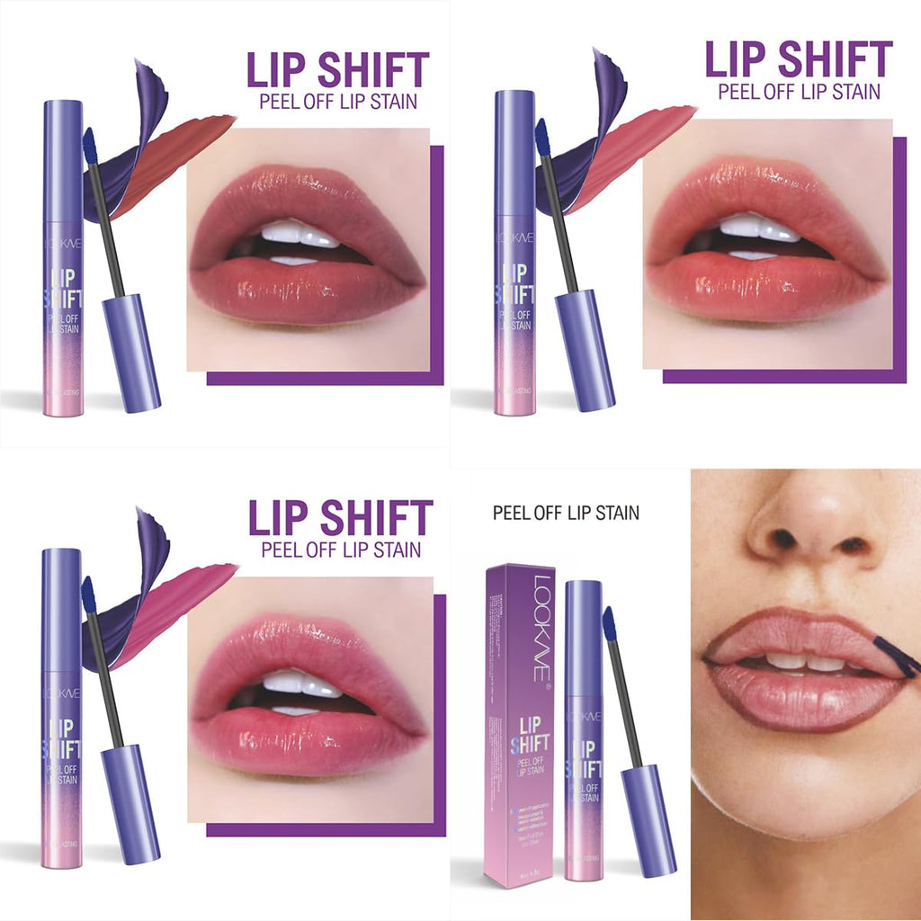 Baorder 3Pcs Peel Off Lip Liner Stain Set Nude Matte Lip Tint Long Lasting Waterproof Smudge Proof Lip Tattoo Makeup Kit 3 Colours - Damaged Box - BBE 05/2029