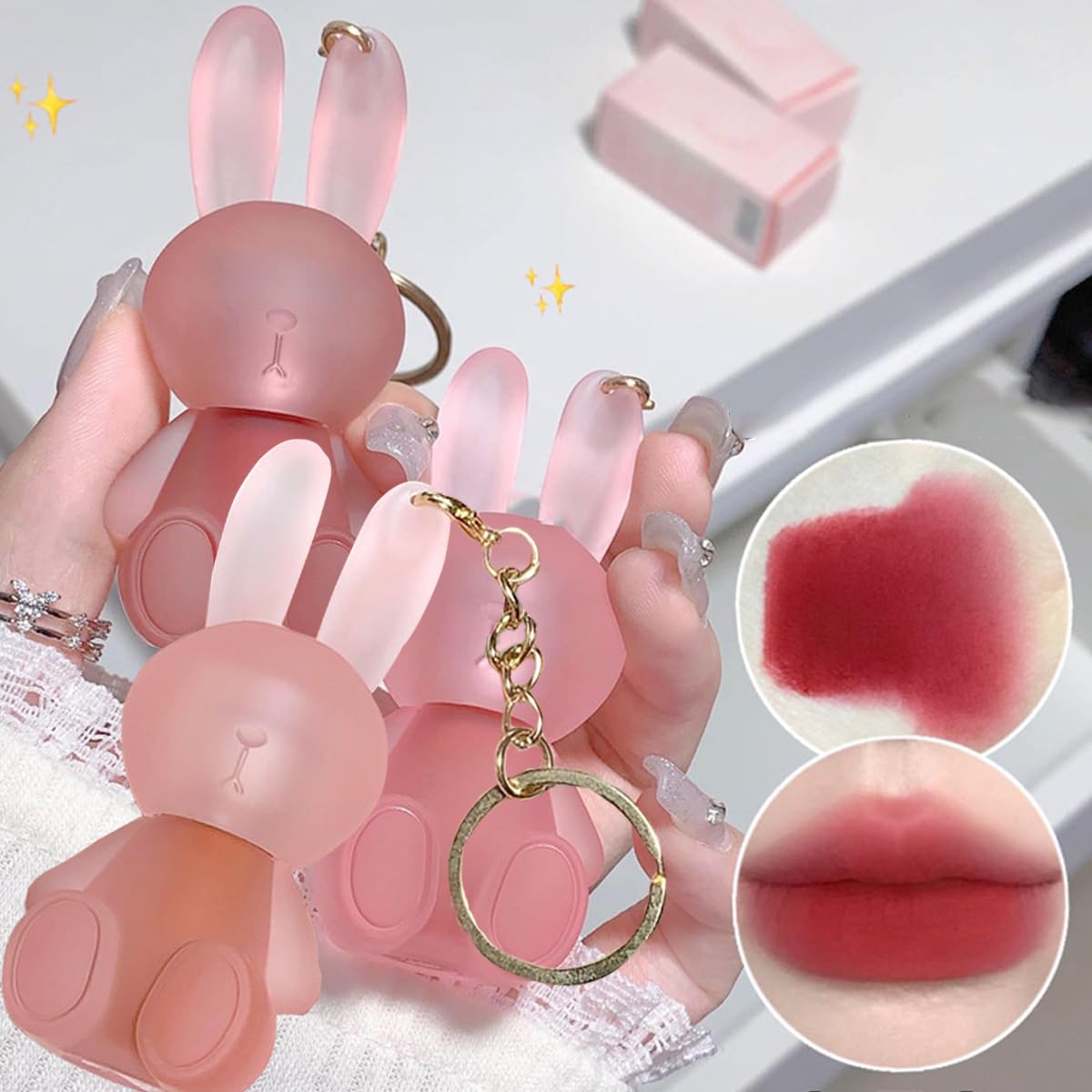 Baorder 3Pcs Peel Off Lip Liner Stain Set Nude Matte Lip Tint Long Lasting Waterproof Smudge Proof Lip Tattoo Makeup Kit 3 Colours - Damaged Box - BBE 05/2029