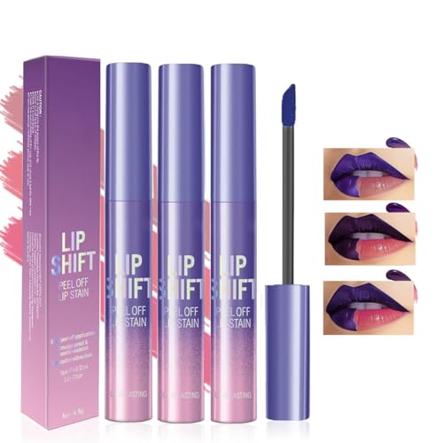 Baorder 3Pcs Peel Off Lip Liner Stain Set Nude Matte Lip Tint Long Lasting Waterproof Smudge Proof Lip Tattoo Makeup Kit 3 Colours - Damaged Box - BBE 05/2029
