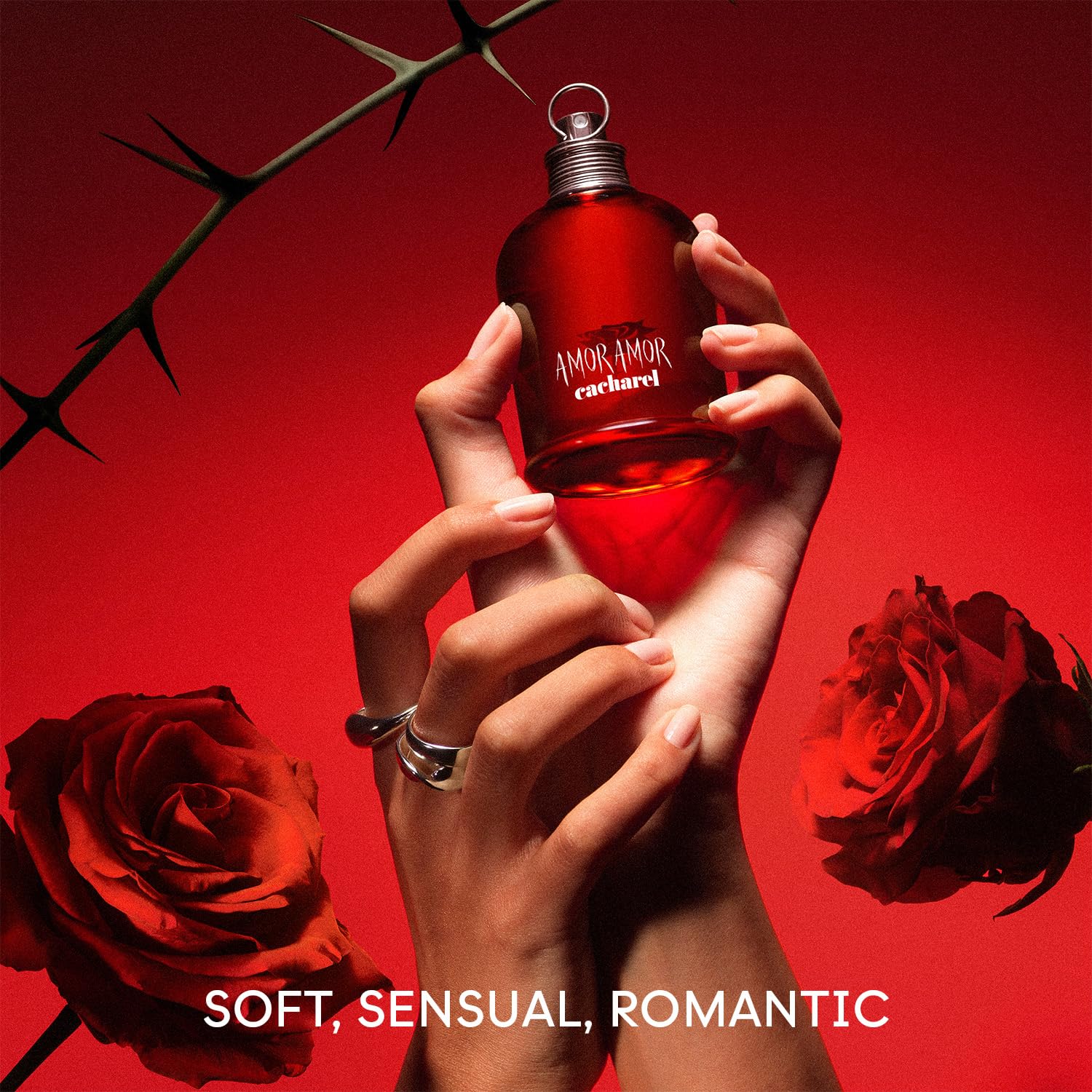 Cacharel Amor Amor Eau de Toilette for Women 100ml Spray Fruity Floral Fragrance with Vanilla and Rose Notes