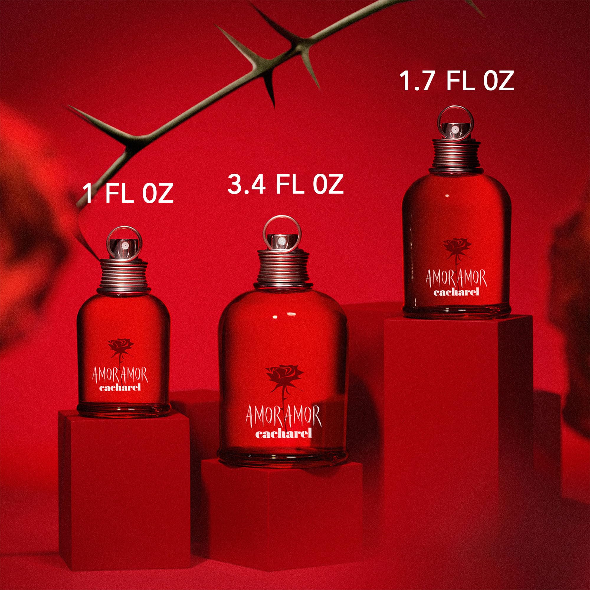 Cacharel Amor Amor Eau de Toilette for Women 100ml Spray Fruity Floral Fragrance with Vanilla and Rose Notes