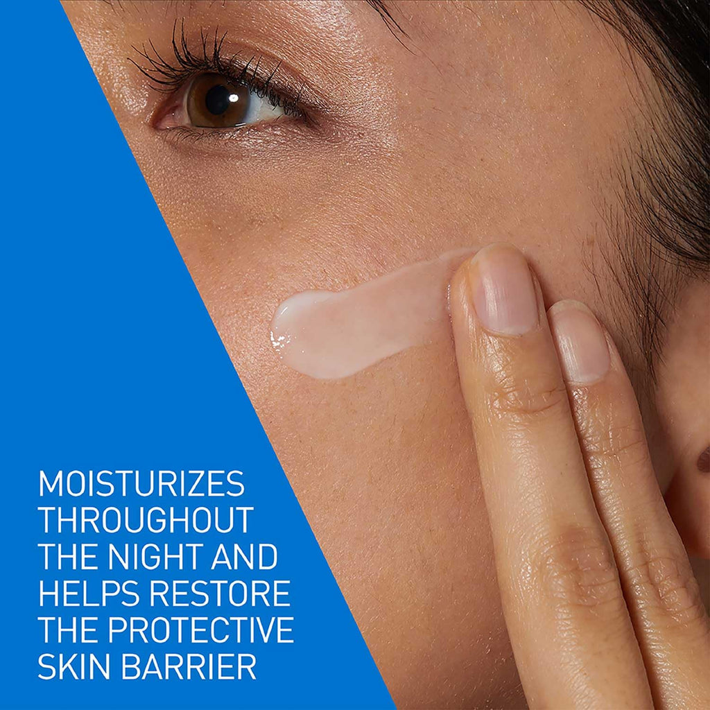 CeraVe PM Facial Moisturising Lotion - Niacinamide, Ceramides - Normal to Dry Skin - 52ml Night Face Moisturiser - Damaged Box