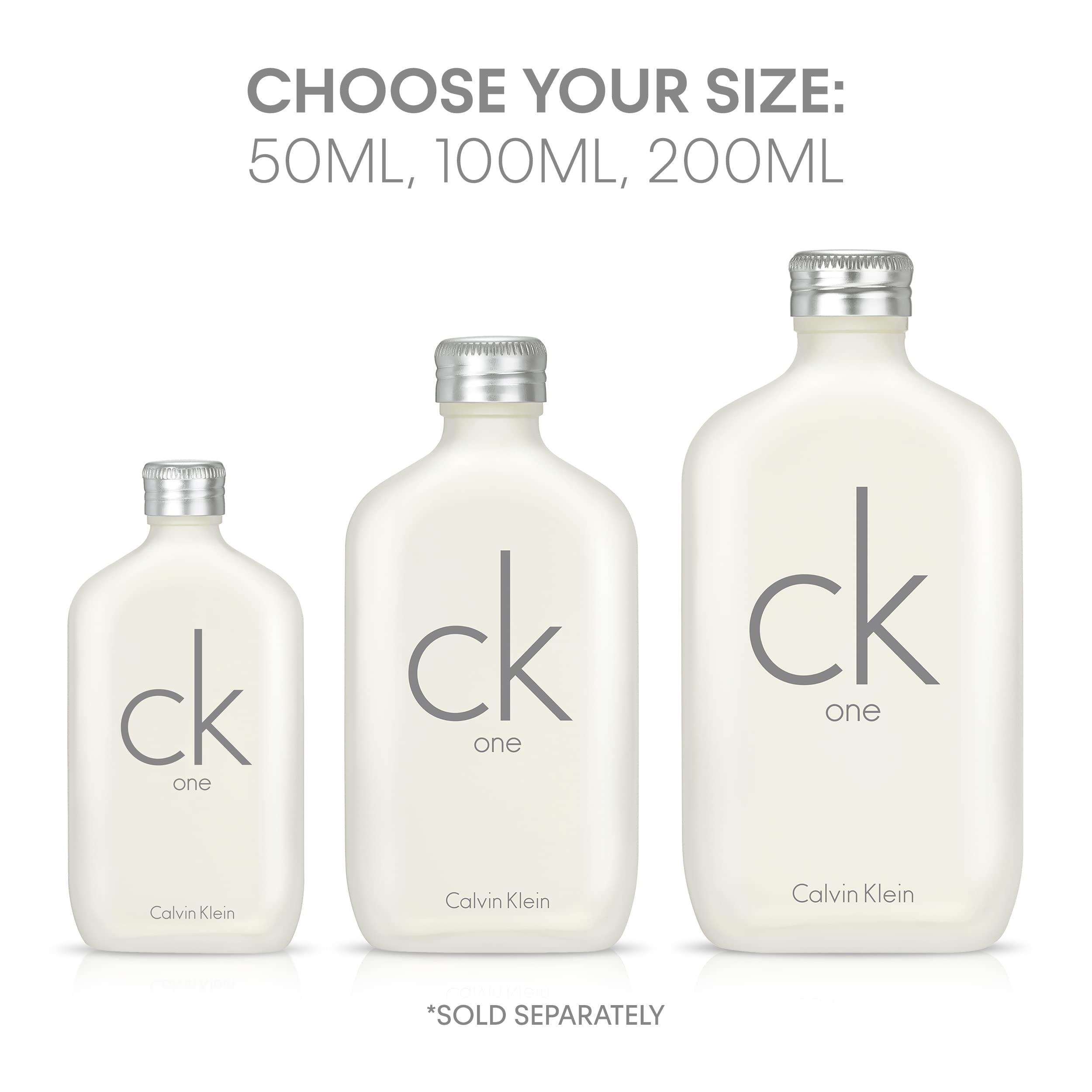 CALVIN KLEIN CK One - Unisex Eau de Toilette for All - Citrus & Aromatic Fragrance with Notes of Green Tea, Nutmeg and Musk - Medium Longevity - 200ml