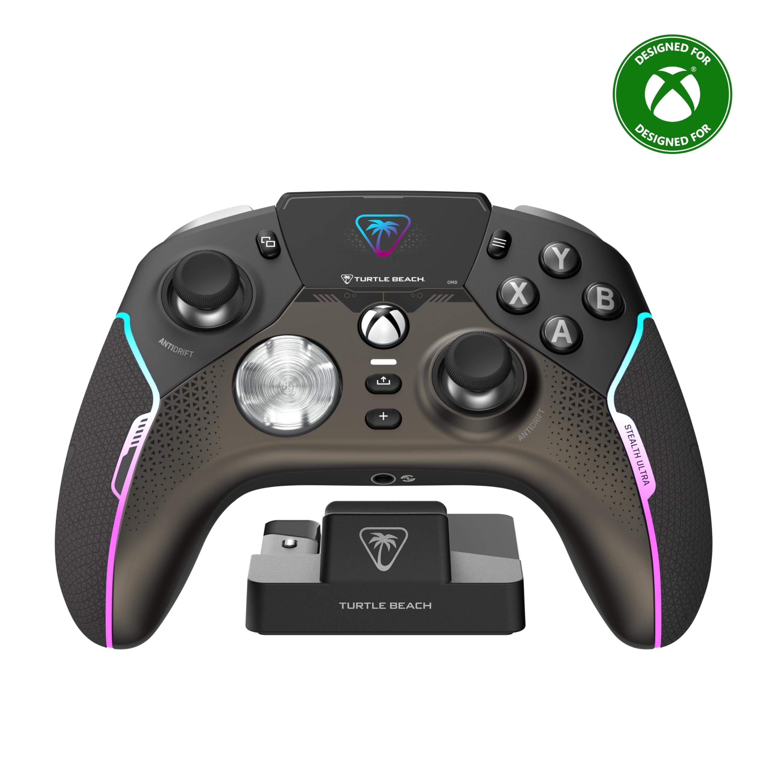 Turtle Beach Stealth Ultra Wireless High Performance Gaming Controller with Rapid Charge Dock and Command Display for Xbox Series X S and PC