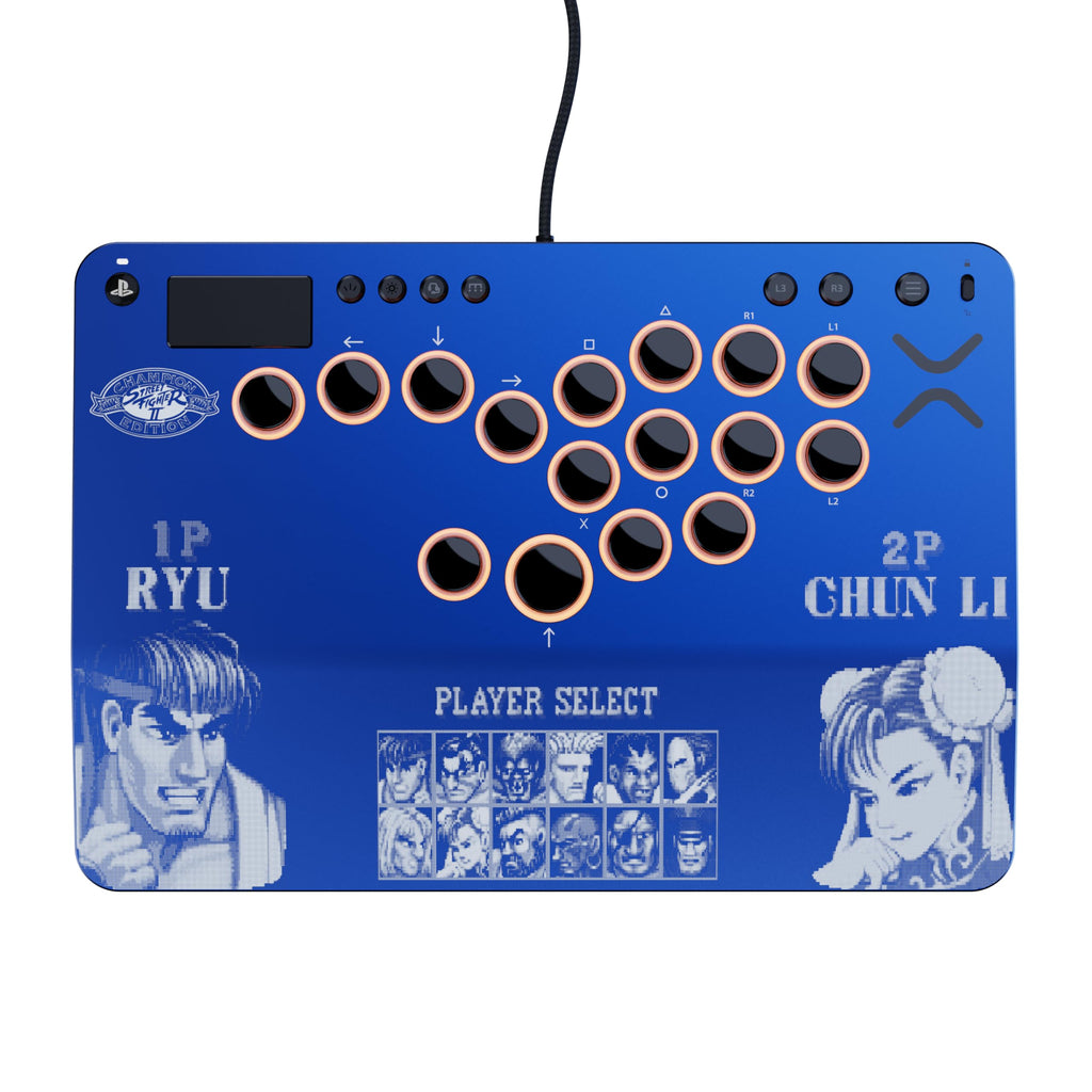 Turtle Beach Victrix Pro KO Leverless All Button Fight Stick for PS5 and PC - Street Fighter II Champion Edition Licensed Arcade Controller - Purple
