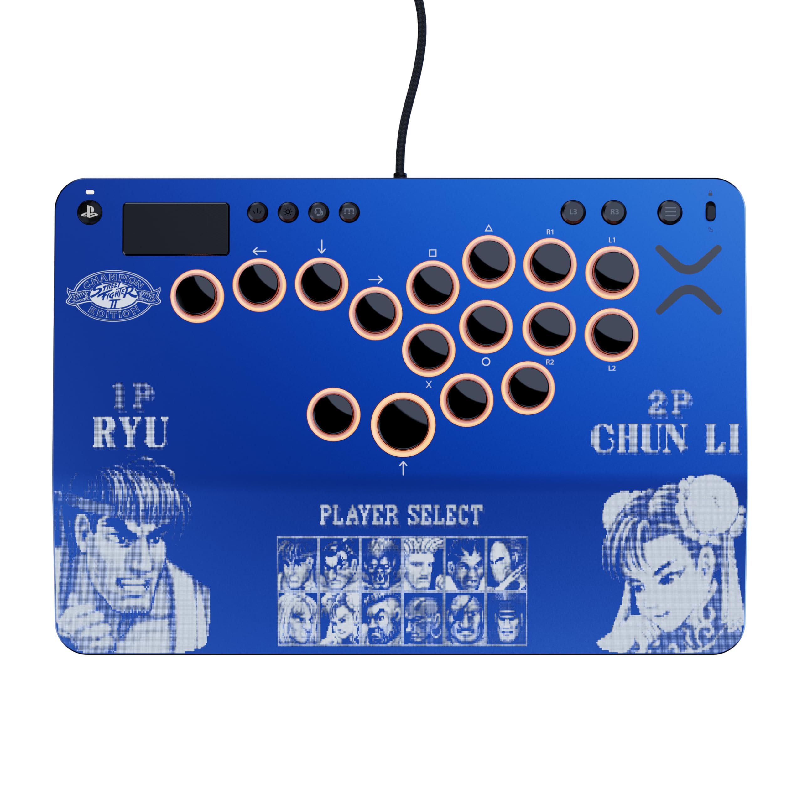 Turtle Beach Victrix Pro KO Leverless All Button Fight Stick for PS5 and PC - Street Fighter II Champion Edition Licensed Arcade Controller - Purple
