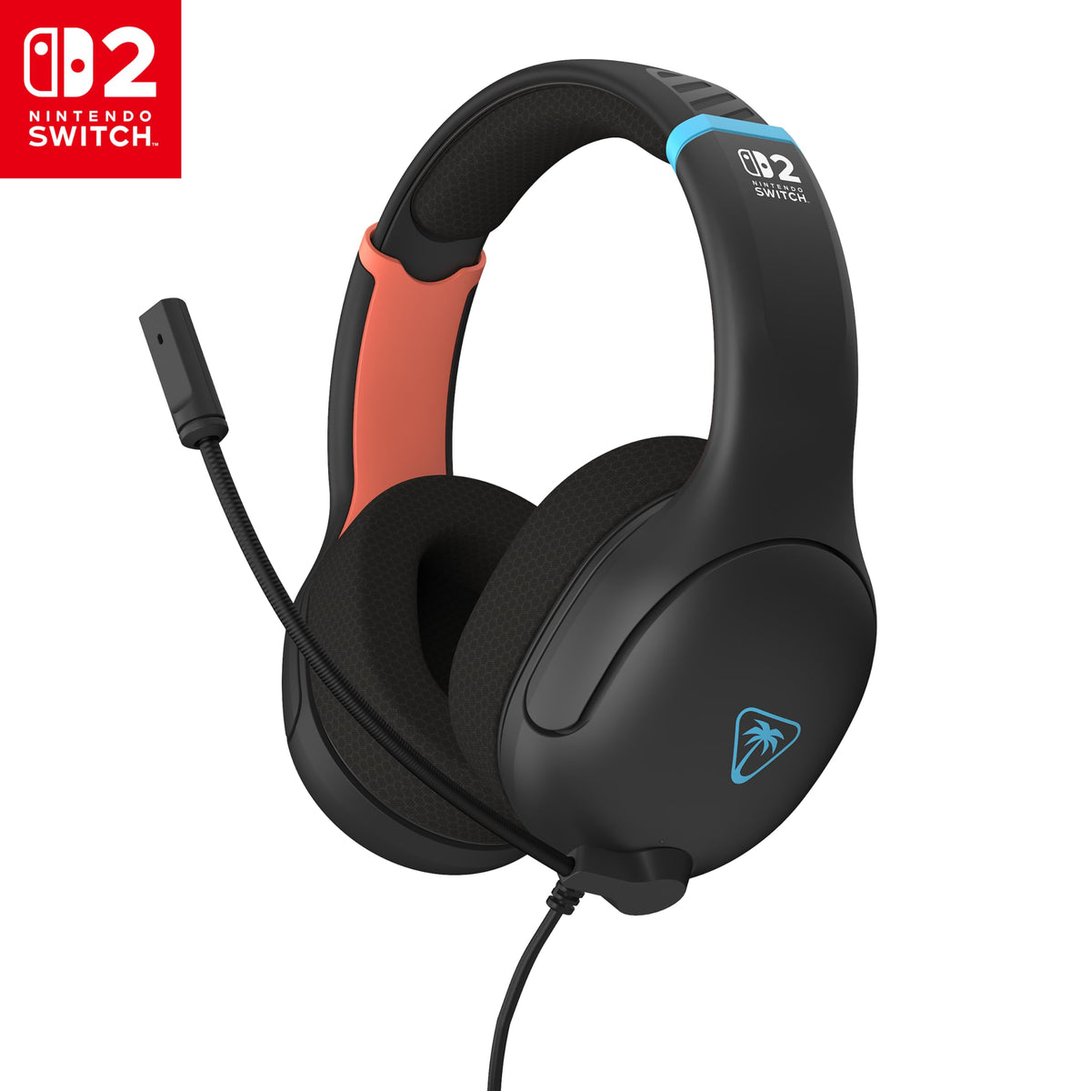 Airlite Fit Wired Gaming Headset Charcoal Nintendo Switch OLED Over Ear Headphones Flip to Mute Microphone