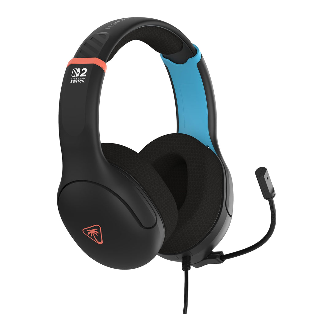 Turtle Beach Airlite Fit Wired Gaming Headset Charcoal Black for Nintendo Switch and OLED Over-Ear Headphones with Flip-to-Mute Microphone