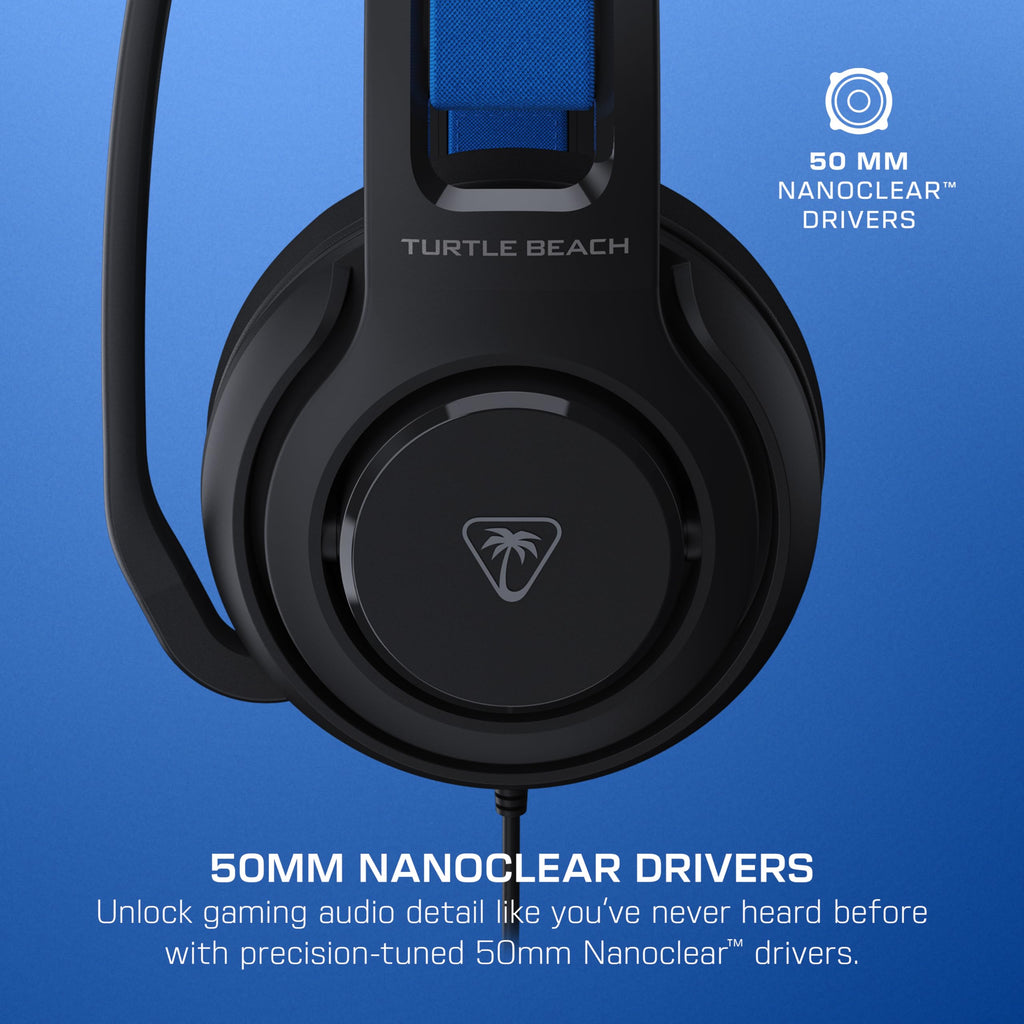 Turtle Beach Atlas 200 Wired Gaming Headset for PS5 and PS4 - Officially Licensed PlayStation Over-Ear Headphones with Mic - Black