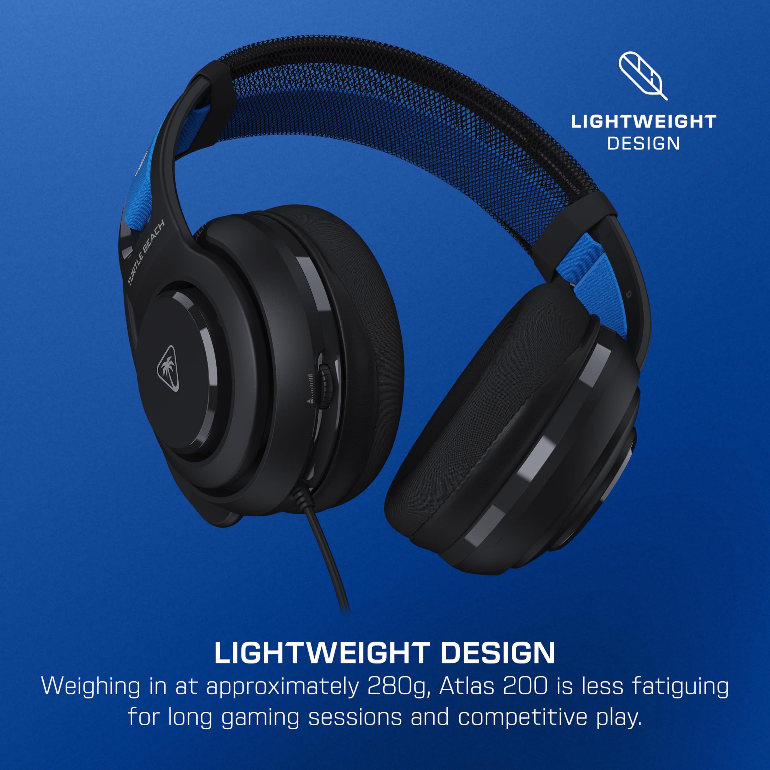 Turtle Beach Atlas 200 Wired Gaming Headset for PS5 and PS4 - Officially Licensed PlayStation Over-Ear Headphones with Mic - Black