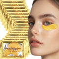 24K Gold Eye Mask 16 Pairs Collagen Eye Gel Pads for Dark Circles Puffiness and Wrinkles Anti-Aging Hydrating Under Eye Patches Treatment - Damaged Box
