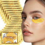 24K Gold Eye Mask 16 Pairs Collagen Eye Gel Pads for Dark Circles Puffiness and Wrinkles Anti-Aging Hydrating Under Eye Patches Treatment - Damaged Box