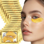 24K Gold Eye Mask 16 Pairs Collagen Eye Gel Pads for Dark Circles Puffiness and Wrinkles Anti-Aging Hydrating Under Eye Patches Treatment - Damaged Box