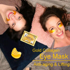 Jiasoval 24K Gold Eye Mask 16 Pairs - Crystal Collagen Under Eye Patches for Dark Circles, Puffiness, Anti-Wrinkle - Damaged Box