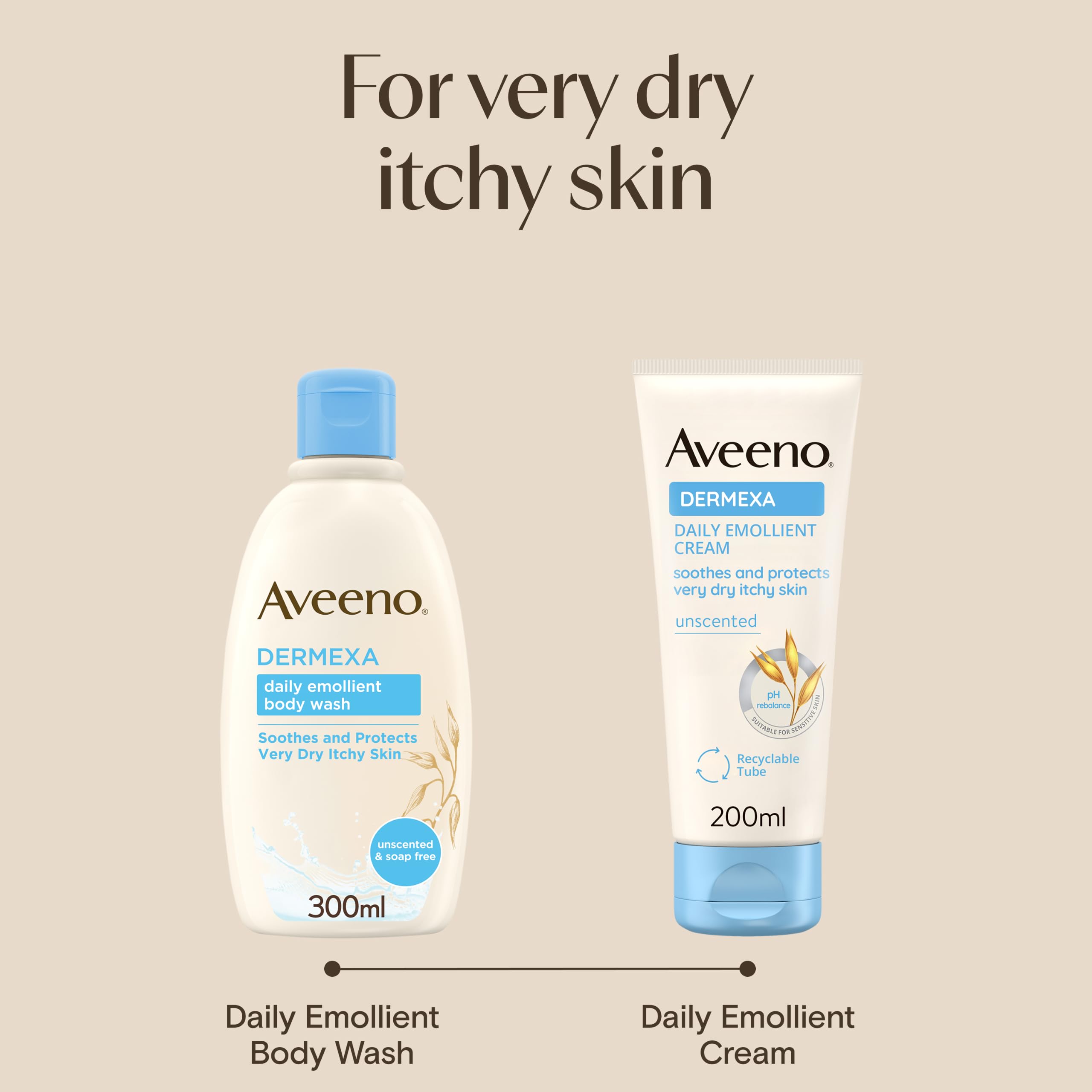 Aveeno Dermexa Daily Emollient Cream 200ml - Triple Oat Complex and Ceramides for Sensitive Dry Skin Prone to Eczema - Soothing Moisturiser - Damaged Box